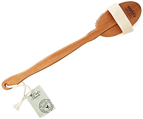 Croll & Denecke Badebürste mit Rosshaarborsten und mit Stiel, 1 Stück (1er Pack)