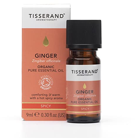 Tisserand Ginger Organic Essential Oil - 9ml | Warming Ginger Aroma, 100% Natural Pure Essential Oils, Uncompromising Quality, Certified Vegan