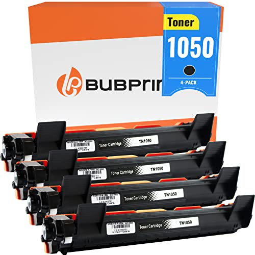 Bubprint TN 1050 4 Toner kompatibel als Ersatz für Brother TN-1050 TN1050 für HL-1110 MFC-1910W DCP-1610W MFC-1810 DCP-1612W HL-1210W HL-1212W DCP-1510 DCP-1512 HL-1112 Schwarz