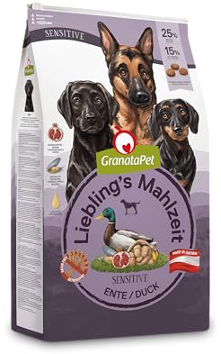 GranataPet Liebling's Mahlzeit Pato Sensitive, Comida Seca para Perros, Comida para Perros sin Cereales y sin azúcares, pienso Completo, 10 kg