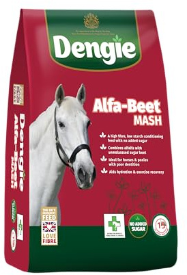 Dengie Alfa-Beet Mash 20kg Horse Feed - Soaked Fibre for Horses with Poor Teeth, Recovery & Hydration Mash - Alfalfa & Unmolassed Sugarbeet - No Added Sugar
