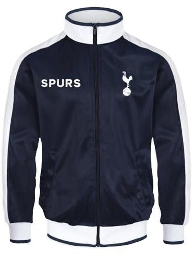 Tottenham Hotspur FC - Chaqueta de entrenamiento oficial - Para hombre - Estilo retro - Azul marino - Azul marino - Small