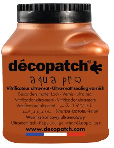 Décopatch VAUM180AO - Un pot de Vernis vitrificateur aquapro 180 ml, aspect Mat