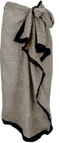 Guru-Shop Fin, sarong, tenture murale, jupe à enrouler, sarong, pour homme/femme, bleu, coton, taille : taille unique