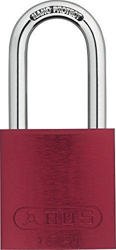 Abus 72/40HB40_ROJO - Candado Aluminio arco de acero endurecido 40mm arco largo Rojo
