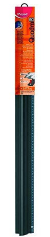 Maped M178080 - Schneidlineal Quadra, 80 cm aus Aluminium, schwarz