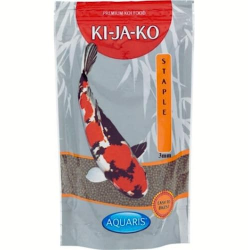 KI-JA-KO Staple alimento Flotante para Carpa koi 500 g / 3 mm, bajo Valor energético con espirulina, Uso Todo el año Desde 10 °C, Rico en vitaminas y minerales
