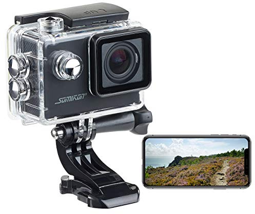 Somikon Motorrad Kamera: Einsteiger-4K-Action-Cam, WLAN Full HD (60 fps) mit Unterwassergehäuse (Action Cam 4K 60fps, Action Camera 4K, Mini Actioncam)