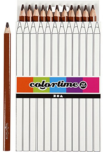 Colortime Buntstifte, Braun, 12 Stück