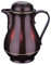 ROTPUNKT Isolierkanne 330 Christa 1,0 l | Zweifunktions-Drehverschluss | BPA Frei- gesundes Trinken | Made in Germany | Warm + Kalthaltung | Glaseinsatz (Black Cherry)