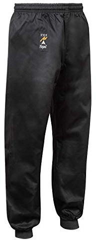 Playwell Kung-Fu-Hose mit Bündchen, Baumwolle, Schwarz 3/160cm