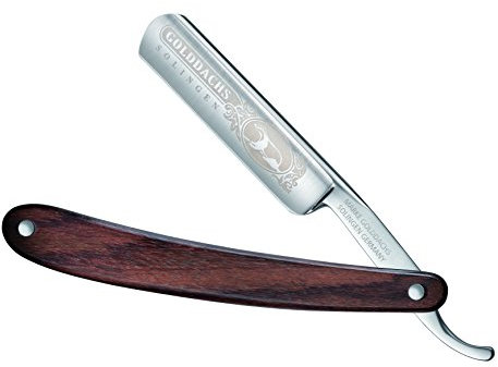 Golddachs Rasiermesser mit Golddachs - Logo, Indian Rosewood, 1 Stück