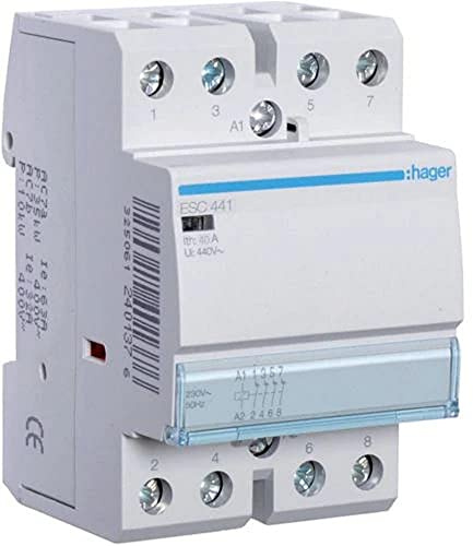 Hager - Esc441 - contattore, 40a, 4nc, 230v