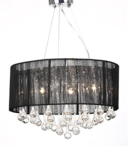 vidaXL Lampadario Moderno, 85 Cristalli con Paralume, a Sospensione