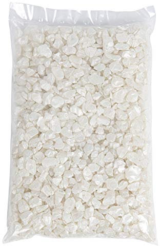 Eurosand 1kg Dekosteine Steine Glassteine Streudeko 4-10mm Perlmutt schimmernd