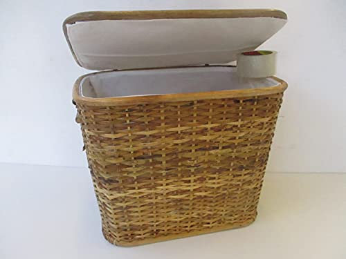 fantasie d oriente Cesto Baule Porta Biancheria Baule Vimini Rattan CM 46X32X40 HH