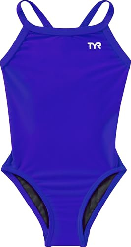 TYR TYReco Solid Color Diamondfit One Piece Girls' Swimsuit - Athletic Training and Competition Swimwear - Resists Chlorine