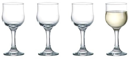 Ravenhead Tulip Sleeve of 4 White Wine Glasses, 20 CL, Packaging may vary