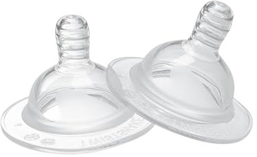 Twistshake Baby Anti-Kolik-Sauger – 2er-Set | S-Größe – 0 Monate+ | Babyflaschensauger mit brustähnlicher Struktur | Weicher Silikon-Babysauger | BPA-freier Milchsauger für Säuglinge | Transparent