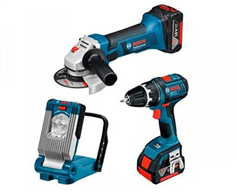 Bosch 0615990 G11 - Trapano avvitatore a batteria Bosch GSR 18 V Li + smerigliatrice angolare professionale GWS 18 V