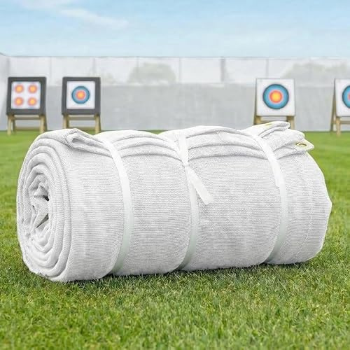 Archery Back Stop Netting *Premium Grade* (Green/White) (Choice of 6 Different Sizes) [Net World Sports] (White, 6ft x 6ft)