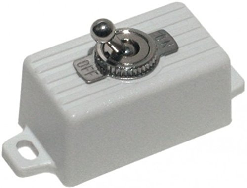 Seco-Larm SS-076Q/SW ENFORCER SPST Toggle Switch, Attractive plastic case with 2 screw holes and pre-wired 6 (15cm) leads for easy surface mounting
