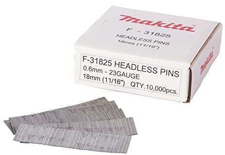 Clous finettes 23 Ga 18 mm pour cloueur (10 000 pcs) - MAKITA F-31825