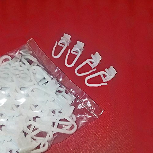 Easy-Shadow - Faltengleiter X-Gleiter 6mm mit Faltenlegehaken für Gardinenschienen und Innenlaufstangen 25 Stück - weiß