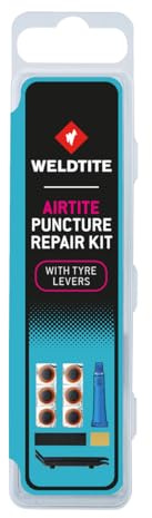 WELDTITE Airtite Complete Bike Puncture Repair Kit | Includes Tyre Levers, Compact Design for Easy Carrying, Durable Tools
