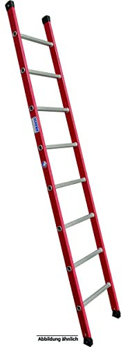 Krause Kunststoff-AnlegeLeiter 12 Sprossen Arbeitshöhe 4,40 m