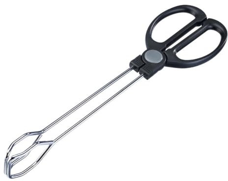 Westmark Pinza a forbice, Pinza per barbecue/arrosto, Acciaio/Plastica, Lunghezza: 30,4 cm, Standard, Argento/Nero, 15102270