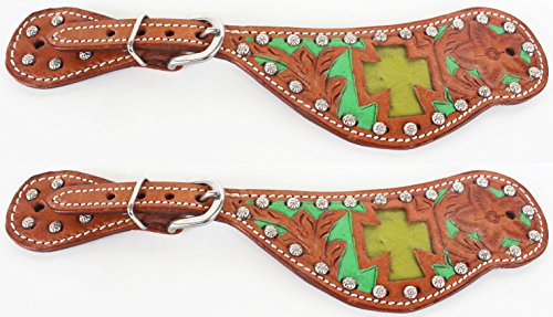 CHALLENGER Horse Western Riding Cowboy Boots Leather Spur Straps Tack 7476