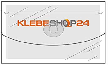 KLEBESHOP24 Visitenkartentaschen selbstklebend, 105 x 60 mm, 100 Stück