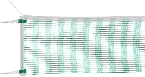 Sport-Thieme Volleyballnetz Profi | Trainingsnetz 10 m | Schnellmontage mit Stabilisierungsstäben und Seilspanner | Outdoor | Polyethylen (PE)