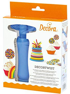 Decora 9260240 DECORTWIST MODELLIERPRESSE MIT 20 MOTIVSCHEIBEN, 19.5 x 14.5 x 4 cm, Blau