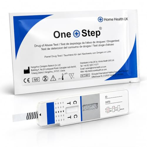 One Step Cocaine Drug Test Kit, 10 Home Urine Drug Tests | 100ng/ml sensitivity urine cocaine test strips with fast results for personal, workplace and home drug screening.