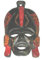 Máscara africana tradicional Kenya 5 /12 cm Máscara de madera comercio justo