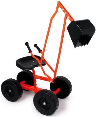 Gamez Galore Age 3+ Large Metal Sand Digger with Wheels Excavator Sandpit Outdoor Toy