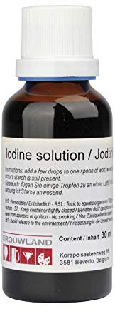 30ml Jodtinktur für die Bestimmung des Stärkegehaltes in abgekühlter Würze - Jodprobe für Hobbybrauer - Stärkenachweis in Flüssigkeiten