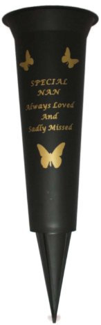 Jarrón de flores funerario con texto en inglés Special Man