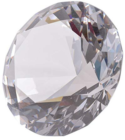 LONGWIN 100mm(3.9) W Crystal Diamond Paperweight Ornament Home Venue Decorations Solid Clear