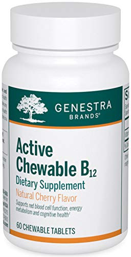 Genestra Brands Active Chewable B12 | Chewable Vitamin B12 Tablets | 60 Chewable Tablets | Natural Cherry Flavor
