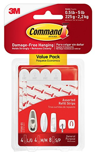 - Assorted Refill Strips, White, 16/Pack