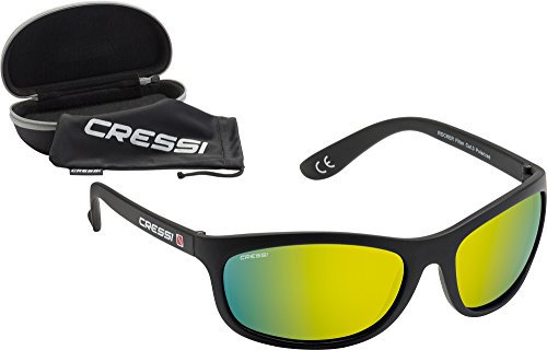 Cressi Rocker Sunglasses Black Mirrored Lens Yellow