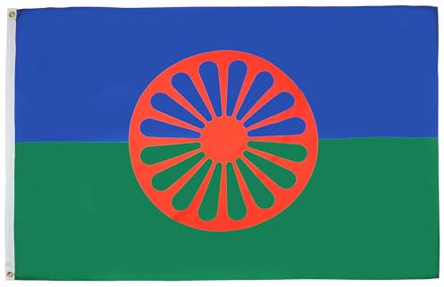 Drapeau Gypsi 150x90cm - Drapeau Rom - Tzigane – gitan - voyageur 90 x 150 cm - Drapeaux - AZ FLAG