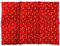 Saco térmico de semillas (calor/frio) para la espalda (40x30cm rojo con corazones con 6 compartimientos, pepitas de uva)