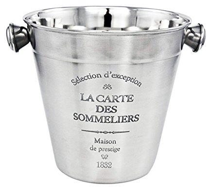 EISEIMER 14cm Edelstahl Eisbehälter Sektkühler Eiswürfel Eiswürfelbehälter 74