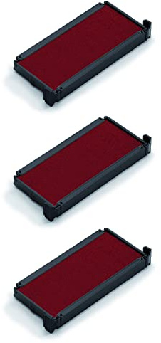Trodat Lot de 3 cassettes d'encre 6/4912 Rouges pour tampons Printy 4912, 4912T, 4952, X-Print - Empreinte vive et nette - Idéale pour recharger les tampons encreurs