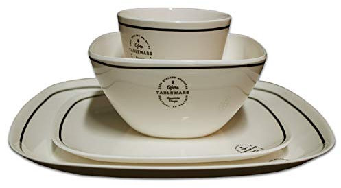 Olpro Signature Square Ensemble Melamine Vaisselle 16 pièces