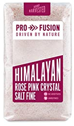 Profusion Organic Himalayan Rose Pink Crystal Salt Fine, 500g